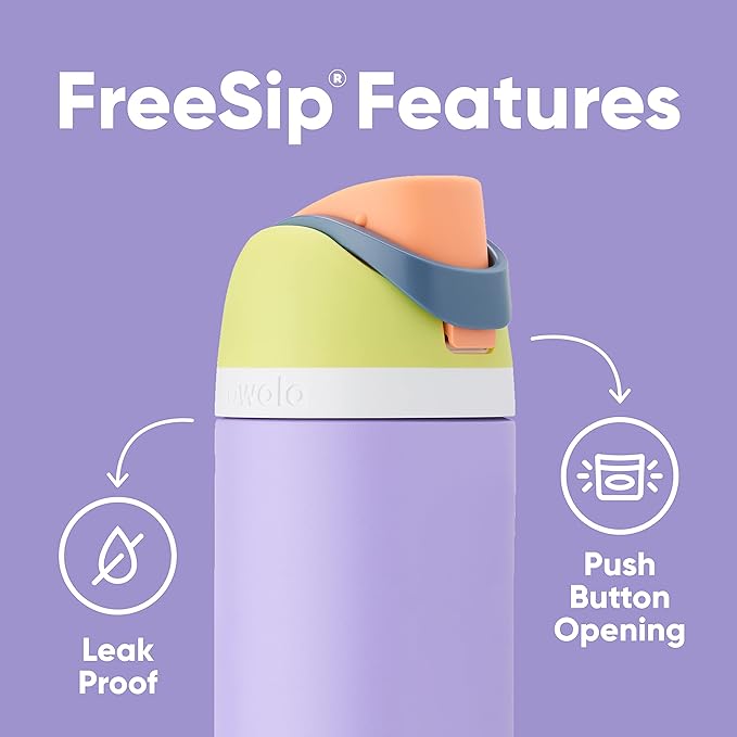 Owala FreeSip Insulated Stainless Steel Water Bottle with Straw, BPA-Free Sports Water Bottle, Great for Travel, 24 Oz, Boneyard Owala