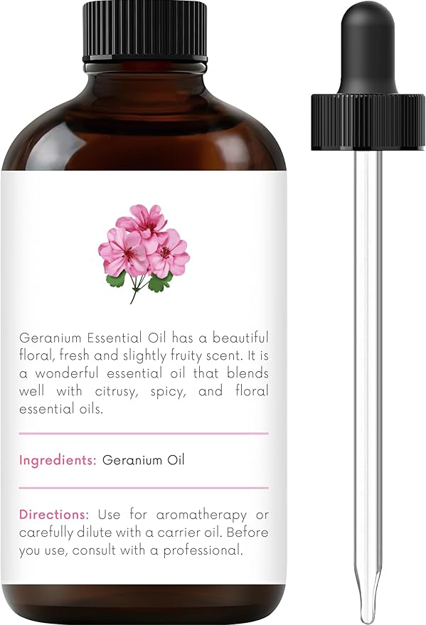 Handcraft Blends Geranium Essential Oil – 1 Fl Oz – 100% Pure and Natural – Premium Grade Essential Oil for Diffuser and Aromatherapy, Skin, Massage, Candle and Soap Making Fragrance - Bloomnest