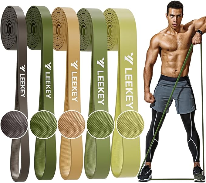 LEEKEY Resistance Bands Set for Pull-Up Assistance & Full-Body Training, Multi-Level Exercise Bands with Bag for Home Workouts, Physical Therapy, Strength Training (Men/Women) - Bloomnest
