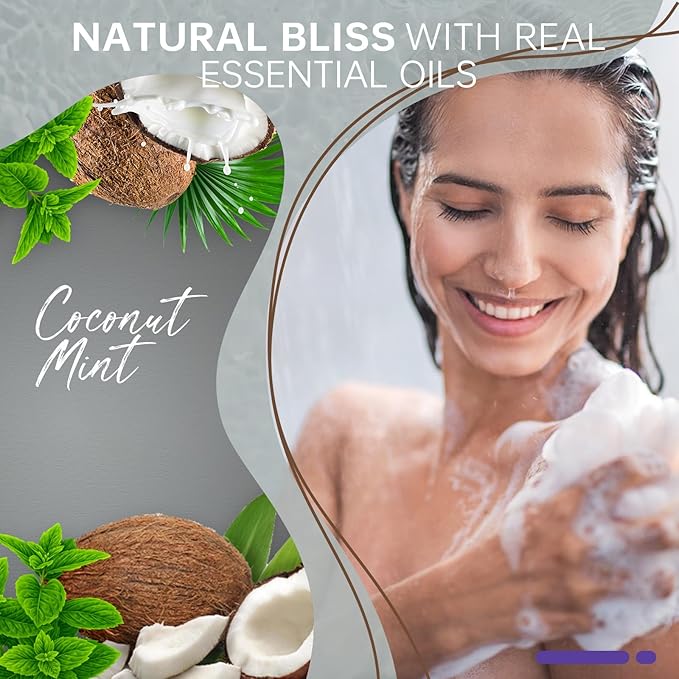 Shower Steamers Aromatherapy Birthday Gifts for Women Travel Essentials, 8 Pcs Coconut Mint, Bath Bombs Shower Bombs with Natural Essential Oils, Relaxation Home SPA - Bloomnest