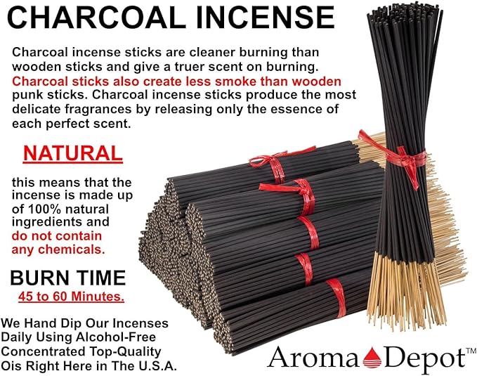 Designer Type11'' Incense Sticks - Variety Set 500 Pack - 11 inch - 5 Bundles 100 Sticks Per Fragrance Scent. Set Features Black Liver Matter, Kool Water, Desire, Obama & Obsession Type AromaDepotInc
