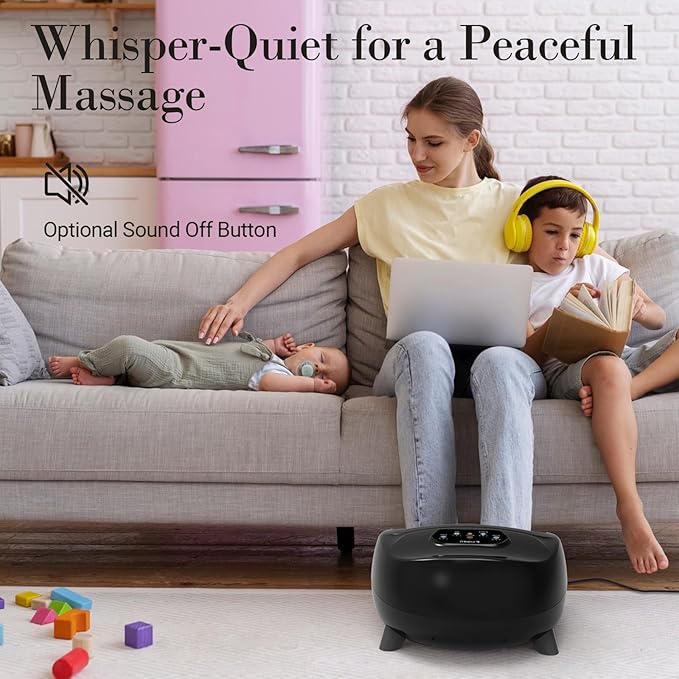 Foot Massager for Plantar Fasciitis, Upgraded Full Foot Shiatsu Massage, Remote Control Multi-Level Settings, Feet Massager for Neuropathy, Gifts for Men, Women, Fits Up to 14"