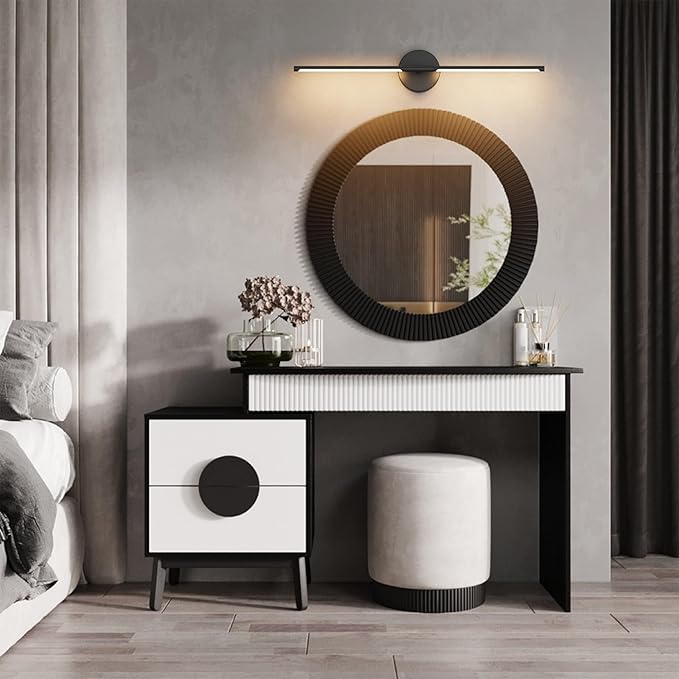 28In Black Wall Sconce Set of Two Hardwired 3000K LED Modern Wall Light Fixture 360° Rotatable for Living Room Hallway Bedroom(2 Pack) - Bloomnest