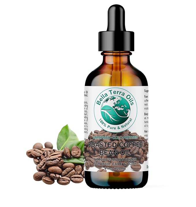 Bella Terra Oils - Roasted Coffee Bean Oil 4 oz - Dive into The Heart of Coffee Extract, Boosted with Essential Fatty Acids, A Luxurious Experience - Bloomnest