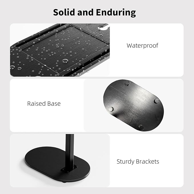 Bamboo Bathtub Tray Table with Adjustable Height,Freestanding Bath Caddy Side Table， Tub Shelf with Wine Glass Phone Holder, Suitable for Luxury Spa ，House Warming Gift and Bathing Reading（Black） - Bloomnest