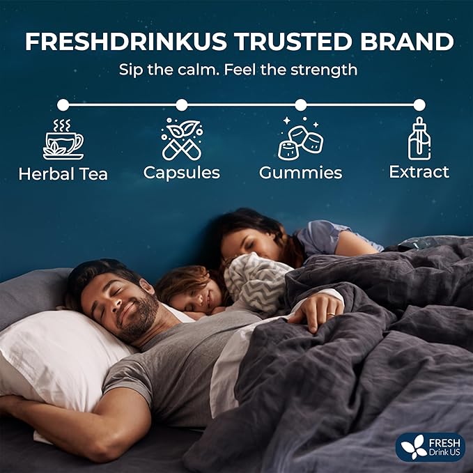 FreshDrinkUS, Premium 75 Tea Bags Better Sleep Herbal Tea | Special Herbal Sleep Tea, Caffeine-Free Loose Leaf Blend with Spearmint Leaves, Lemongrass Leaves, and Hawthorn Berry – Naturally Refreshing and Aromatic. - Bloomnest