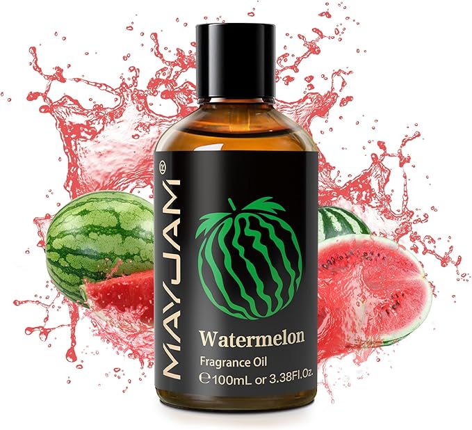 MAYJAM 100ML/3.38FL.OZ Watermelon Fragrance Oils with Glass Dropper, Essential Oils for Diffusers for Home, Long Lasting Scented Oils for Diffusers Soap Candle Making - Bloomnest