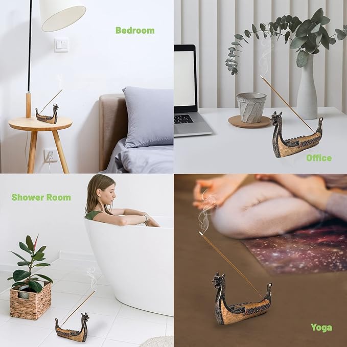 Retro Dragon Incense Holder Incense Burners Dragon Boat Incense Stick Holder Hand Carved Carving Censer Ornaments Cool Room Decor Awesome Gift