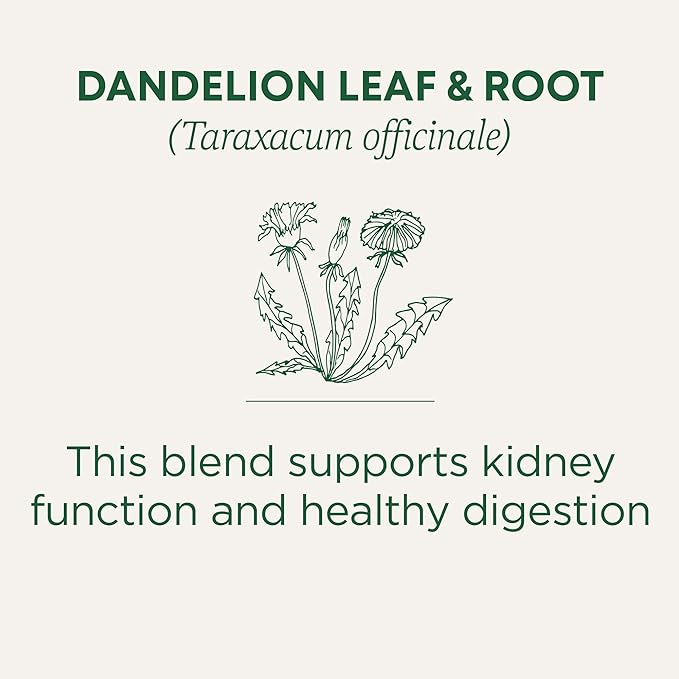 Traditional Medicinals Organic, Dandelion Leaf & Root - Dandelion Root Tea, Supports Normal Detox + Digestion - Kosher, Non-GMO, Caffeine-Free, Compostable - 16 Tea Bags - Bloomnest