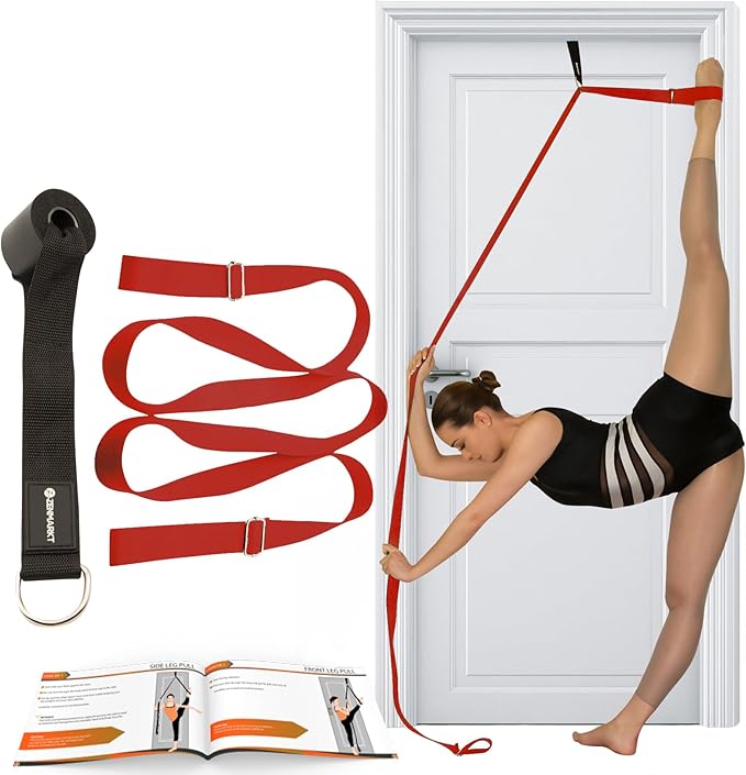 Stretching Strap With Door Anchor - Stretching Equipment to Improve Legs Flexibility - Splits Trainer For Home Ideal In Ballet, Dance, Cheerleading, Taekwondo, Yoga, Pole Dancing & Gymnastics - Bloomnest