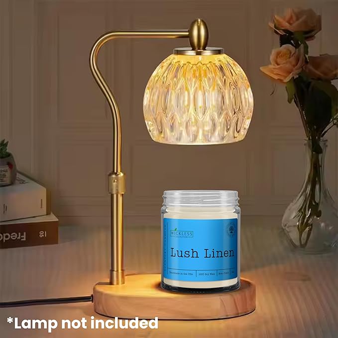 Wickless Candles for Candle Warmer Lamp, Many Scents to Choose, 100% Non-Toxic Soy Wax, Scented Candle Melts for Warming Plate, Handmade in The USA (Lush Linen Clear) - Bloomnest
