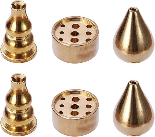 Brass Incense Holder 3 Styles, Incense Cone Burner, Coil Incense Holder, Incense Stick Holder (6 Pieces) - Bloomnest