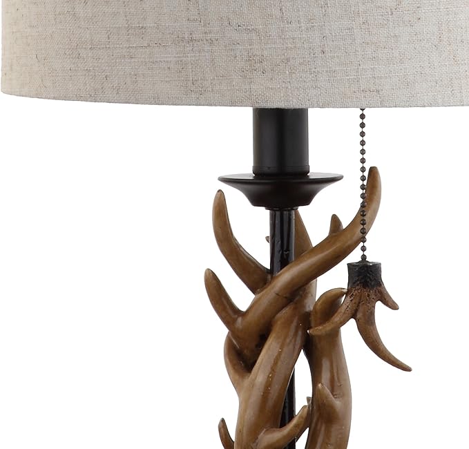 Jonathan Y JYL1031A Gaston 20.5" Resin Mini LED Table Lamp, Farmhouse, Traditional, Cottage, Rustic, Office, Living Room, Family Room, Dining Room, Bedroom, Hallway, Foyer, Brown - Bloomnest