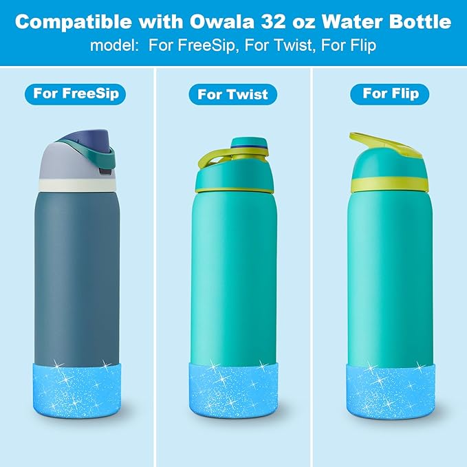 Silicone Boot for Owala Water Bottle 24 oz 32 oz 40 oz, Anti-Slip Protective Sleeve for FreeSip/Twist/Flip Stainless Steel Water Bottles Accessories BEONSKY