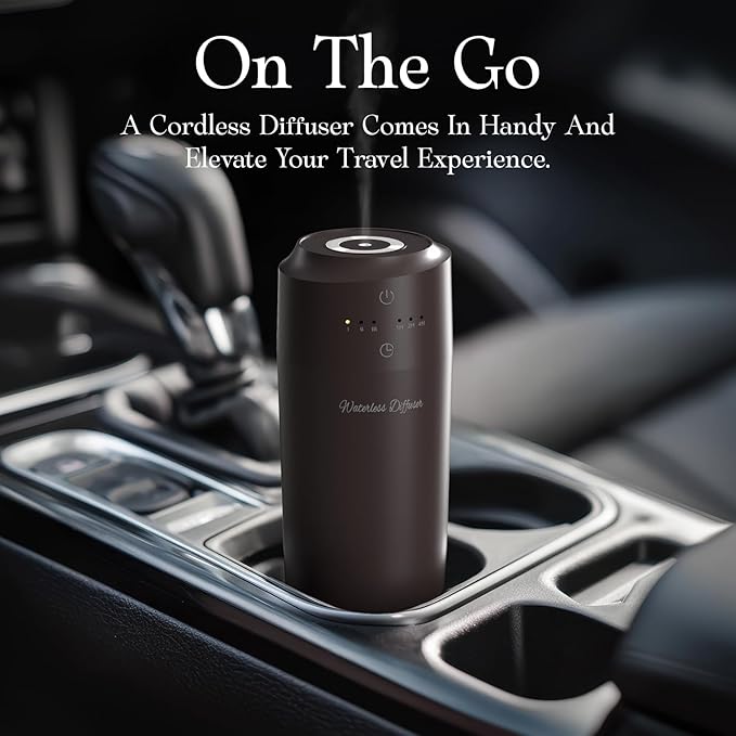 ARVIDSSON Waterless Diffuser for Essential Oil, Battery Operated Aromatherapy Diffuser, Waterless Essential Oil Diffuser, Wireless Scent Diffusers for Home, Car, Office - Bloomnest