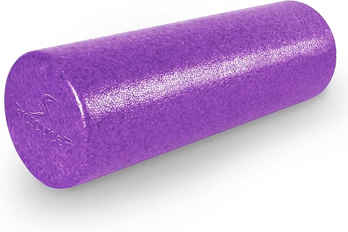 ProsourceFit High Density Foam Rollers 12 - inches Long, Firm Full Body Athletic Massage Tool for Back Stretching, Yoga, Pilates, Post Workout Muscle Recuperation, Black/Blue - Bloomnest