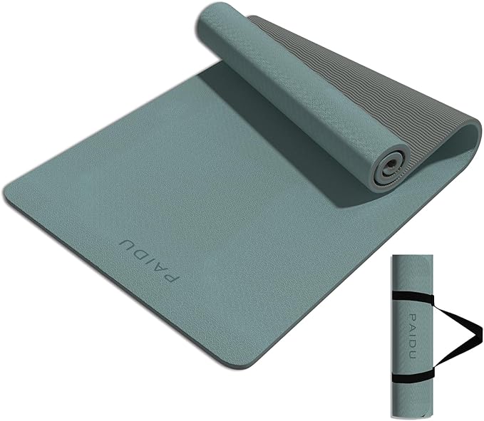 Yoga Mat 8mm Super Thick TPE Fitness Mat | SGS Certified | Non-Slip, Odorless & Tear-Resistant | Unisex with Strap | for Yoga, Pilates, Meditation & Home Workouts - Bloomnest