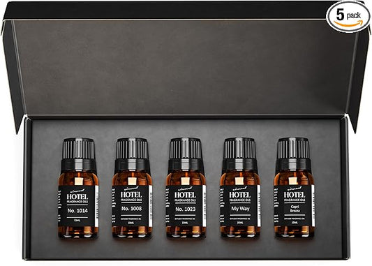 AirScent Hotel Diffuser Oil Gift Set - Buyers’ Best Picks - 10 mL, 0.34 fl oz Hotel Fragrance Oil Gift Set - Inspired by The Baccarat NYC, My Way and Capri Brezza and Other Hotel Scents Airscent