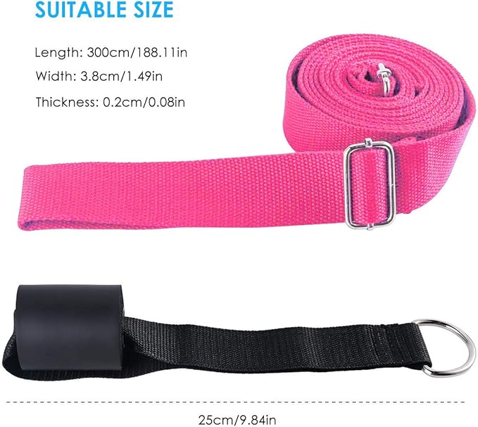 Adjustable Leg Stretcher Lengthen Ballet Stretch Band - Easy Install on Door Flexibility Stretching Leg Strap Great Cheer Dance Gymnastics Trainer Stretching Equipment Taekwondo Training - Bloomnest