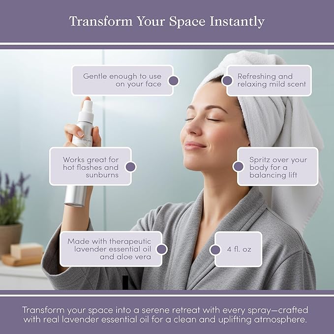 Victoria's Lavender Luxury Spa Gift Sets for Women - Neck Wrap, Body Mist, Body Lotion, Lip Balm, Soy Candle, Lavender Face Cream & Sachet, Made in USA Self Care Kit, Best Spa Kit for Women Gift Set