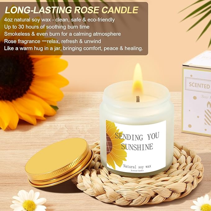Self Care Gifts for Women Birthday Gift Basket, Sending Sunshine Care Package Get Well Soon Spa Gift Basket, Thinking of You Christmas Birthday Gifts for Women Mom Best Friend Wife Her - Bloomnest