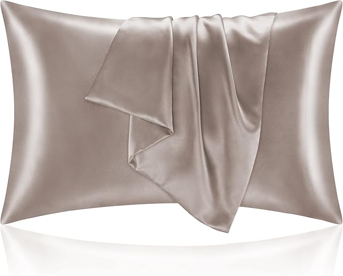 BEDELITE Satin Pillowcase for Hair and Skin, Super Soft and Cooling Similar to Silk Pillow Cases 2 Pack with Envelope Closure, Gift for Women Men(20"x30" Queen Size, Rose Taupe) - Bloomnest