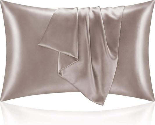 BEDELITE Satin Pillowcase for Hair and Skin, Super Soft and Cooling Similar to Silk Pillow Cases 2 Pack with Envelope Closure, Gift for Women Men(20"x30" Queen Size, Rose Taupe) - Bloomnest