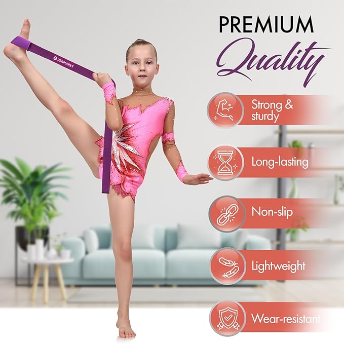 Stretching Strap for Cheer – Flexibility Stunt Strap for Cheerleaders – Durable Cheer Stretching Bands for Improved Flexibility, Range of Motion – Essential Cheer Accessories - Bloomnest