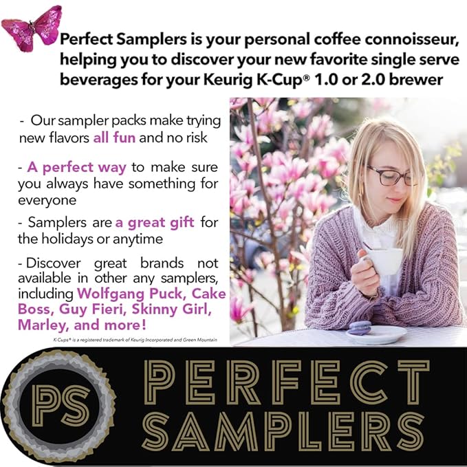 Perfect Samplers Dark Roast Coffee Pods Variety Pack, Strong Bold Coffee & Dark Roast Blends, Dark Roast Coffee Pods for Keurig K Cups Machines, Coffee Sampler 30 Count - Bloomnest