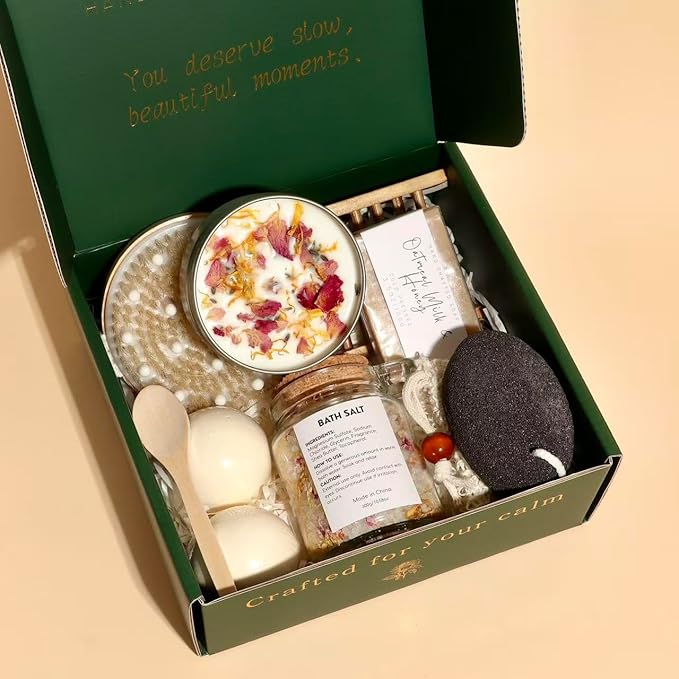 Spa Gifts for Women, Gift Basket for Women – Luxury 10 Piece Bath & Body Self Care Set, Relaxing Home Spa Kit, Birthday Gift for Women, Mother's Day, Self care gift set