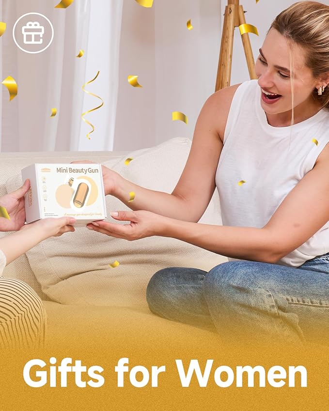 Mini Massage Gun Travel Size, Powerful Small Massage Gun Deep Tissue for Pain Relief, Muscle Massager for Neck Shoulder Thigh Scalp Quiet Pocket Massager with Carry Case - Bloomnest