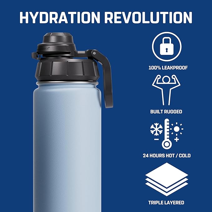 Vesmoon Vessence Tea Infuser Bottle - 24 Oz Insulated Loose Leaf & Fruit Infuser Bottle | Leak Proof with FlowSip Lid