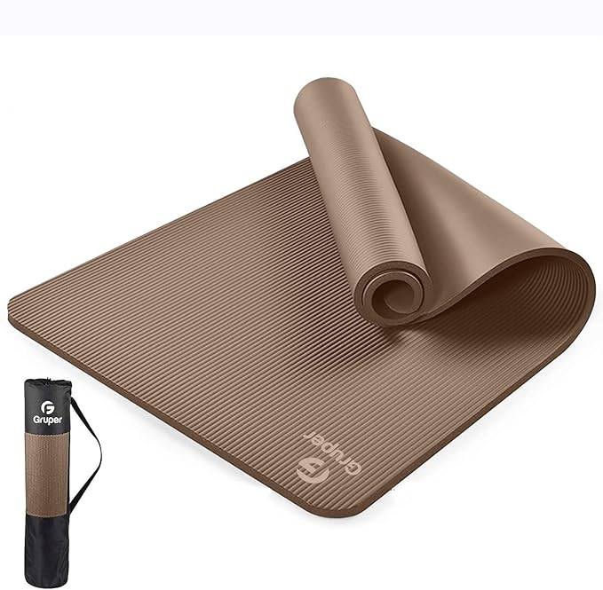Yoga Mat Non Slip NBR Thick Yoga Mat, 72"L x 32"/24"W x 0.6"/0.4"TH (185cm x 80cm/61cm x 15mm/10mm), Anti-Tear Exercise Mat with Carrying Strap and Bag, Workout Mats for Yoga, Pilates, Floor Exercises - Bloomnest