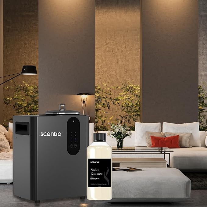 Scentia Hotel Diffuser Oil Inspired by The Nobu Hotel Scent - 500 mL 16.9 fl oz - Essential Oil Blend Jasmine, Lilly, Sandalwood & Fresh Citrus for HVAC & Ultrasonic Diffusers - Nobu Essence - Bloomnest