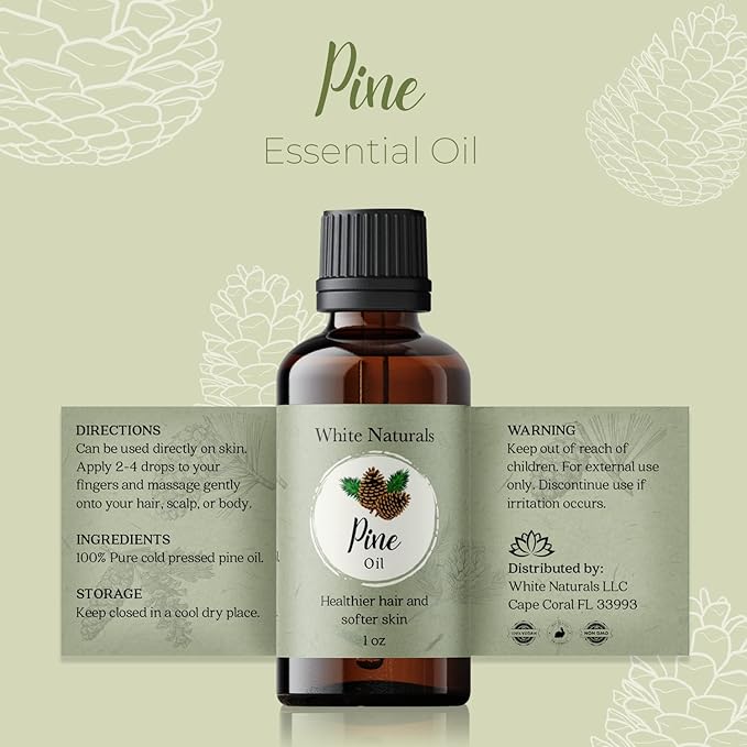 Pure Pine Essential Oil, Woodsy and Fresh to Relax and Cleaner Air - Natural, Undiluted, Premium Therapeutic Grade, Perfect for Aromatherapy, Diffuser, Skin, DIY Candle Making 1 oz Bottle with Dropper - Bloomnest