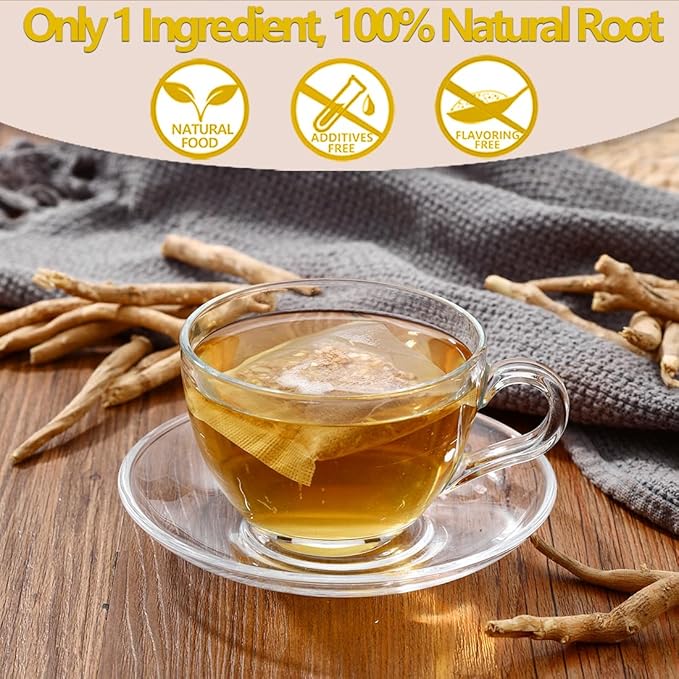 Premium 40 Ashwagandha Tea Bags, Made with 100% Wild Ashwagandha Root, No Additives & Caffeine free. - Bloomnest