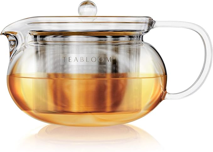 Teabloom Kyoto 2-in-1 Tea Kettle and Tea Maker – Glass Teapot with Removable Loose Tea Infuser – Tea Connoisseur's Choice - Bloomnest