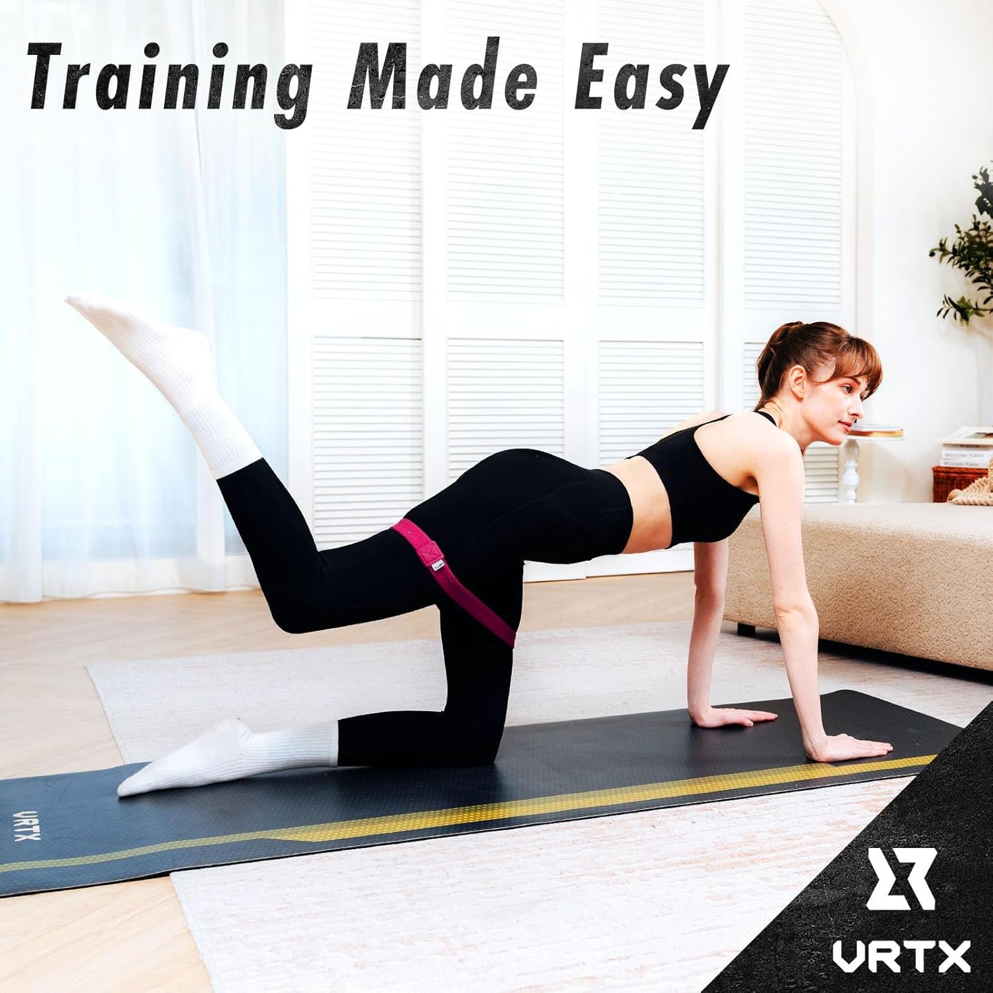 VRTX Swift Bands for Glutes & Legs Exercise | Booty Bands for Home & Gym Workout | Fabric Resistance Bands with Soft Mesh Cloth | Skin-Friendly, Non-Slip Hip Circle – Single Pack