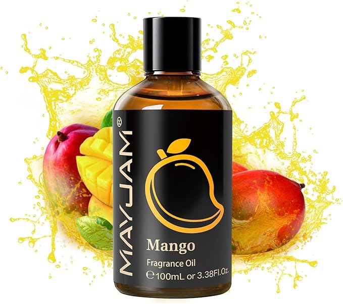 MAYJAM 100ML/3.38FL.OZ Mango Fragrance Oils with Glass Dropper, Essential Oils for Diffusers for Home, Long Lasting Scented Oils for Diffusers Soap Candle Making - Bloomnest