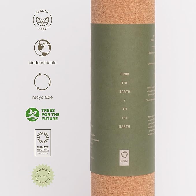 Ananday Premium Cork Yoga Mat - Sustainable, Non-Toxic & PVC-Free, Non-Slip, Perfect for Hot Yoga, Pilates & Exercise - Cushioned for Superior Comfort & Support - Bloomnest