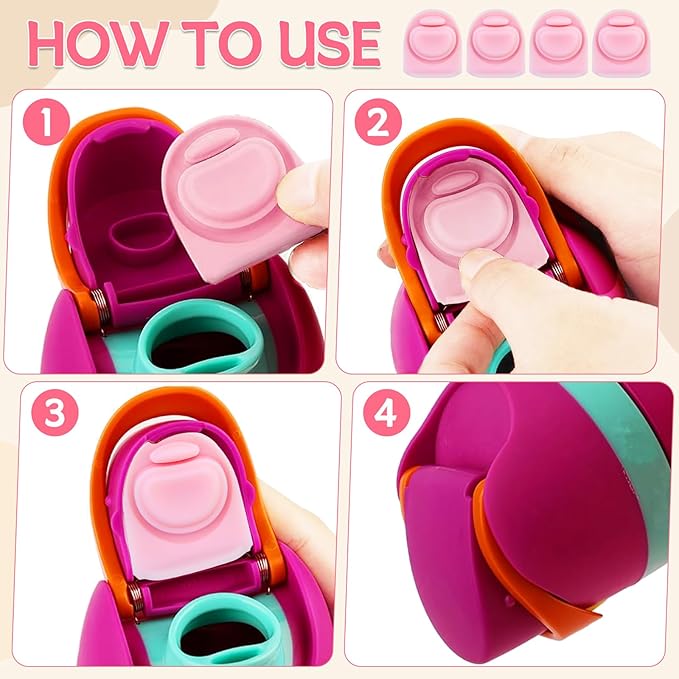 4pcs Replacement Stopper Seal Compatible with Owala FreeSip 24oz 32oz,Water Bottle Lid Insert Cap Silicone Seal Parts for Owala 16/19/24/32/40oz Spout Gasket Mouth piece Accessories F3 Frokolla