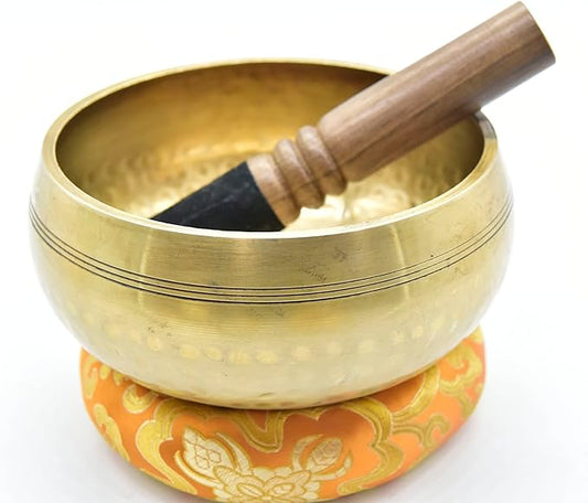 6.25 Inch Authentic Hand Beaten Tibetan Hand Hammared Singing Bowl from Nepal-Meditation Bowl,Healing - Bloomnest