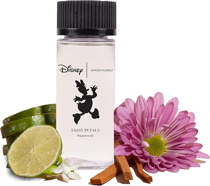 Aroma360 | Disney | Sassy Petals Fragrance Oil Blend | Daisy Duck | Luxury Aromatherapy Scent Diffuser Oil | Bergamot, Rose and Amber 1.7 fl oz, 50 mL - Bloomnest