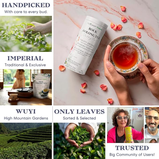 Da Hong Pao Oolong Tea Loose Leaf – Authentic Wuyi Rock Oolong Tea from China – Premium Roasted Chinese Tea – Loose Leaf Tea – Traditional High Mountain Oolong - Bloomnest