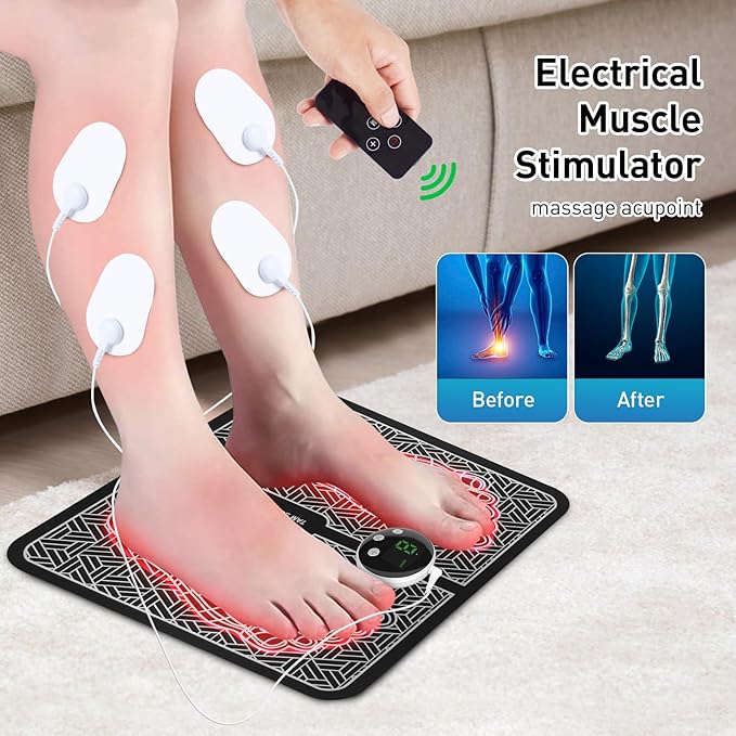 Phixnozar TENS & PMS,Transcutaneous Electronic Nerve Stimulator, EMS Foot Massage for Muscle Relaxation, LCD Display Screen - Bloomnest