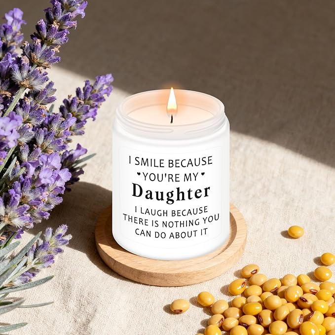Homsolver Daughter Gifts from Mom Dad, Birthday Mothers Day Christmas Gifts, You're My Daughter Scented Candle - Bloomnest