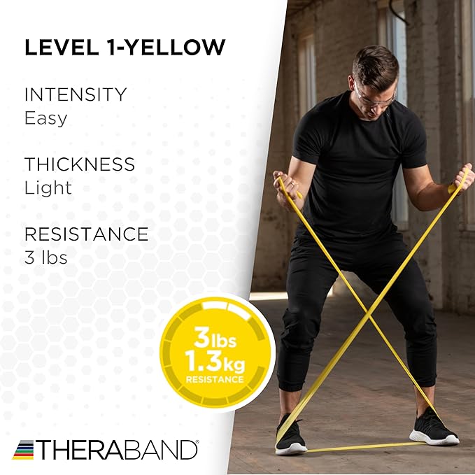 THERABAND Resistance Band, Black, Special Heavy, 50-Yard Roll, Latex Elastic Band for Exercise - Bloomnest