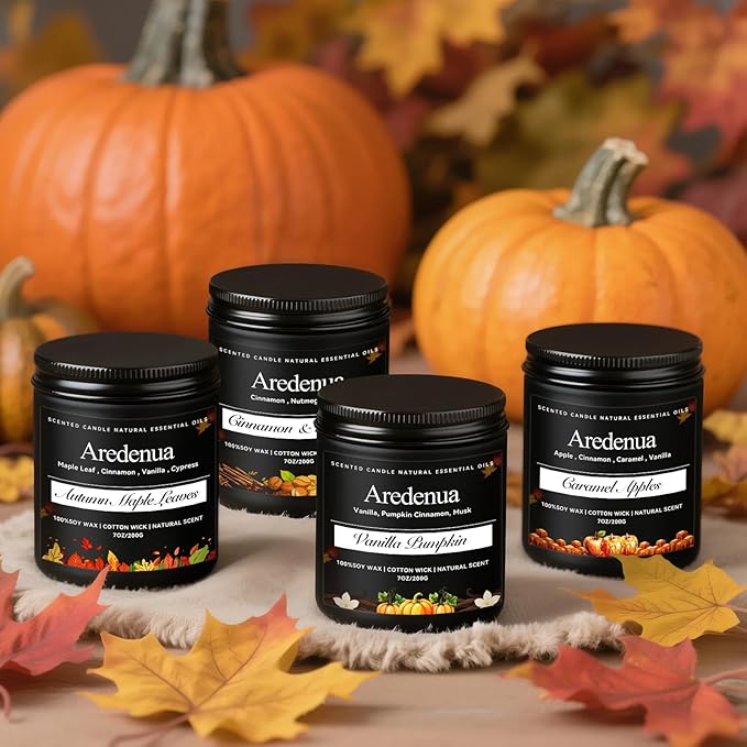 Vanilla Pumpkin Candle – Holiday Pumpkin Scented Candle, Thanksgiving Candles for Home, 7oz Holiday Soy Candles Gift for Her & Him, Cozy Winter & Christmas Gifts for Women Men - Bloomnest