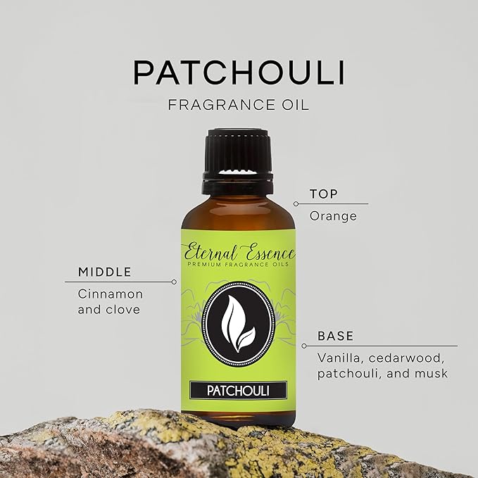 Eternal Essence Oils Patchouli 30ml Premium Fragrance Oil - for Candle, Soap Making, Aromatherapy, Diffusers, Home Care, & Humidifiers EternalEssenceOils