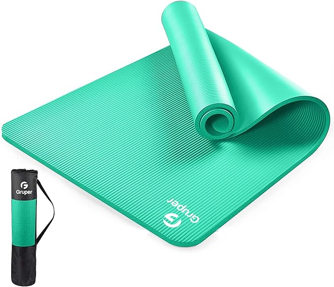 Yoga Mat Non Slip NBR Thick Yoga Mat, 72"L x 32"/24"W x 0.6"/0.4"TH (185cm x 80cm/61cm x 15mm/10mm), Anti-Tear Exercise Mat with Carrying Strap and Bag, Workout Mats for Yoga, Pilates, Floor Exercises - Bloomnest